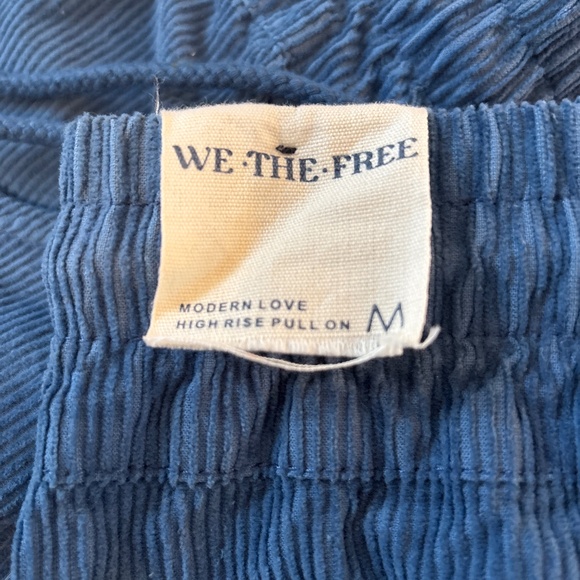 Free People/We the Free Modern Love Slouchy Corduroy Pants in Blue Size M. NWT - Picture 5 of 8